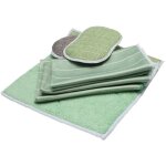Lot de 6 �ponges microfibre bambou - nettoyage et polissage pour surfaces d�licates - vitres, carrosseries, ...