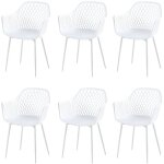 Eggree - lot de 6 fauteuil chaises blanc plastique scandinave chaise de salle à manger - idéales pour ... Eggree - lot de 6 fauteuil chaises blanc plastique scandinave chaise de salle à manger - idéales pour ...