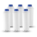 Lot de 6 filtres � eau pour machines � caf� enti�rement automatiques, remplacement pour de'longhi dlsc002 ...