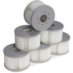 Lot de 6 filtres pour spas gonflables mspa v2. 106cm ? 6 cartouches filtrantes de remplacement pour ...