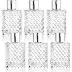 Lot de 6 flacons vaporisateurs de parfum rechargeables - 100 ml - en verre - vide - brume fine - transparent ...
