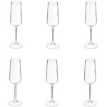 Lot de 6 fl�tes � champagne  nora  22cl transparent