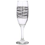 Lot de 6 flutes en verre 22cl, serpentin
