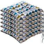 Lot de 6 galettes de chaise, 40x40 coussins de si�ge d�coration, coussin de chaise coussins de jardin, ...