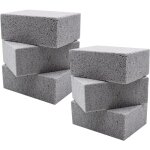 Lot de 6 grill nettoyage pierre, rutilisable blocs briques de nettoyage, griller pierre nettoyant ponce ...