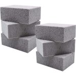 Lot de 6 grill nettoyage pierre, r�utilisable blocs briques de nettoyage, griller pierre nettoyant ponce ...
