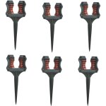 Lot de 6 guides de tuyau d'arrosage, support de tuyau d'arrosage, support de tuyau de pelouse, support ...
