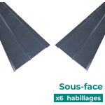 Lot de 6 habillages de sous - toiture en aluminium - ba6 - aluhome