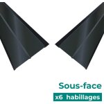 Lot de 6 habillages de sous - toiture en aluminium - ng18 - aluhome