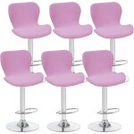 Lot de 6 housses de tabouret pivotant incurv�es, rose violet, 40 x 30 x 30 cm, housse de chaise de bar ...