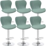 Lot de 6 housses de tabouret pivotant incurv�es vert clair, 40 x 30 x 30 cm, housses de chaise de bar ...