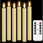 Lot de 6 led bougies vacillantes sans flamme , diam�tre 2 cm, hauteur 16. 5 cm ivoire, bougies � piles ...