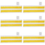 Lot de 6 lingettes de rechange en microfibre compatible avec karcher easyfix sc 1, sc 2, sc 3, sc 4, ...
