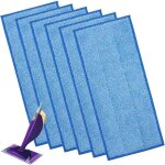 Lot de 6 lingettes r�utilisables pour balai � franges swiffer wetjet pour sols en bois lingettes de rechange ...