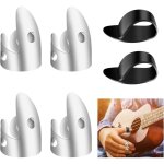 Lot de 6 m�diators en acier inoxydable pour guitare, basse, ukul�l� - en acier inoxydable et en plastique ...