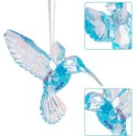 Lot de 6 ornements colibris en acrylique, grands pendentifs en cristal, d�coration d'oiseaux aux reflets ...