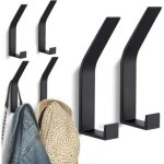 Lot de 6 pat�res murales noires � percer et visser, invisibles, pat�res modernes, porte - manteaux mural ...