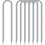 Lot de 6 piquets d'ancrage au sol - 30 cm de long - crochet en u - clous de tente - crochets pour s�curiser ...