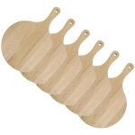 Lot de 6 planches � pizza et tarte flamb�e en bois 30 cm fackelmann wood edition