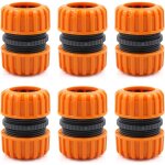 Lot de 6 raccords de tuyau d'arrosage - kit de r�paration pour tuyau d'arrosage - 19 mm (3 / 4') - jaune ...