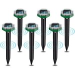 Lot de 6 r�pulsifs solaires pour souris, r�pulsifs solaires � ultrasons pour souris, r�pulsifs � ultrasons ...