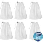 Lot de 6 sacs de récupération de rechange, en filet, avec cordon de serrage, pour aspirateur de piscine, ... Lot de 6 sacs de récupération de rechange, en filet, avec cordon de serrage, pour aspirateur de piscine, ...