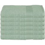 Lot de 6 serviettes de toilette en coton vert céladon tissu éponge 50 x 90 cm - atmosphera Lot de 6 serviettes de toilette en coton vert céladon tissu éponge 50 x 90 cm - atmosphera