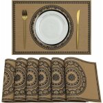 Lot de 6 sets de table en pvc 30x44cm set de table rectangulaire lavable rsiste  la chaleur napperon ...