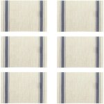 Lot de 6 sets de table tiss� en pvc et 45x30cm