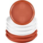 Lot de 6 soucoupe pour pot de fleur 20 cm plateau pour plantes en plastique dessous de jardinire ronde ...