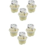 Lot de 6 supports de lampe g9 en c�ramique filet� de qualit� - anneau solide compatible avec lampes halog�ne, ...