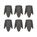 Paris prix - lot de 6 tabourets empilables 'eve' 46cm gris
