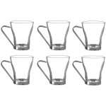 Lot de 6 tasses en verre et m�tal 20 cl mugs transparents design - 6 x 20 cl - livraison gratuite