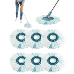Lot de 6 t�tes de balai de rechange compatibles avec les serpill�res � disque leifheit clean twist - ...