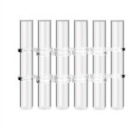 Lot de 6 tubes à essai en verre transparent pour vase à fleurs à charnière, pour décoration intérieure, ... Lot de 6 tubes à essai en verre transparent pour vase à fleurs à charnière, pour décoration intérieure, ...