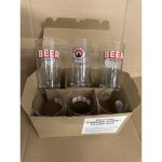 Lot de 6 verres � bi�re camden - 25 cl - neufs