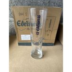 Lot de 6 verres � bi�re edelweiss - 50 cl - mod�le moul� - neufs