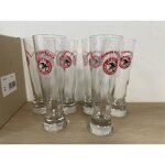 Lot de 6 verres � bi�re floris blanche aux fruits - 25 cl - neufs
