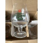 Lot de 6 verres � bi�re hommel bier - 25 cl - logo rouge - neufs
