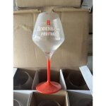 Lot de 6 verres � bi�re rodenbach - 25 cl - pied rouge - neufs