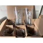 Lot de 6 verres � bi�re tigre bock - 50 cl - mod�le lisse - neufs