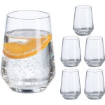 Lot de 6 verres  eau, 390 ml, compatibles lave - vaisselle, pour eau, soda et jus, verres  boire, transparen ...