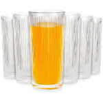Lot de 6 verres � eau rainur�s de 320 ml