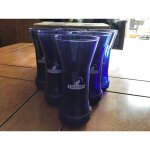 Lot de 6 verres eristoff - verres � vodka bleus - mod�le officiel