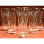 Lot de 6 verres kronenbourg - 25 cl - mod�le emboss� - hauteur 17 cm
