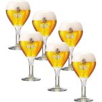 Lot de 6 verres leffe transparents - 33 cl - calices officiels