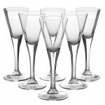 Lot de 6 verres � liqueur en verre 55 ml 15 cm