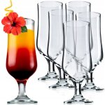 Lot de 6 verres  long drink, 370 ml, en forme de calice, en verre transparent, rsistant  l'vier, ...