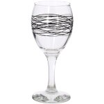 Lot de 6 verres � pied en verre 20, 5cl, serpentin