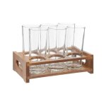 Lot de 6 verres & rack 'victor' 30cl transparent